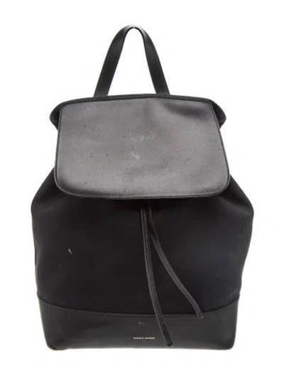 Pre-owned Mansur Gavriel Leather Backpack In Black