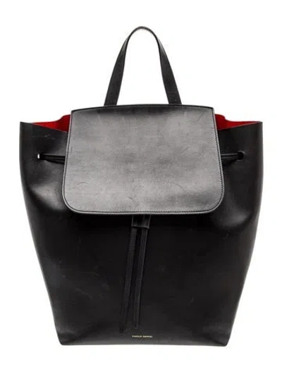 Pre-owned Mansur Gavriel Leather Backpack In Black
