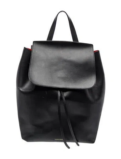 Pre-owned Mansur Gavriel Leather Backpack In Black