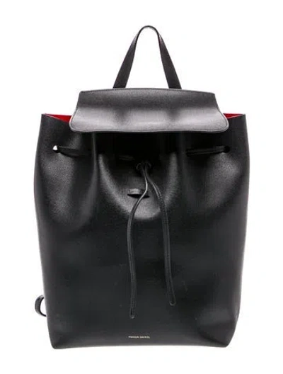 Pre-owned Mansur Gavriel Leather Backpack In Black