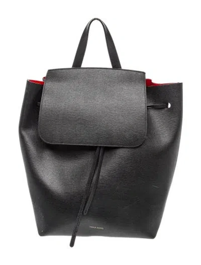 Pre-owned Mansur Gavriel Leather Backpack In Black
