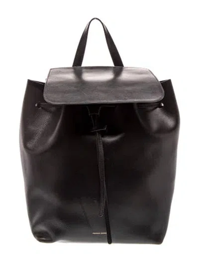 Pre-owned Mansur Gavriel Leather Backpack In Black