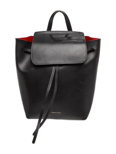 Pre-owned Mansur Gavriel Leather Backpack In Black
