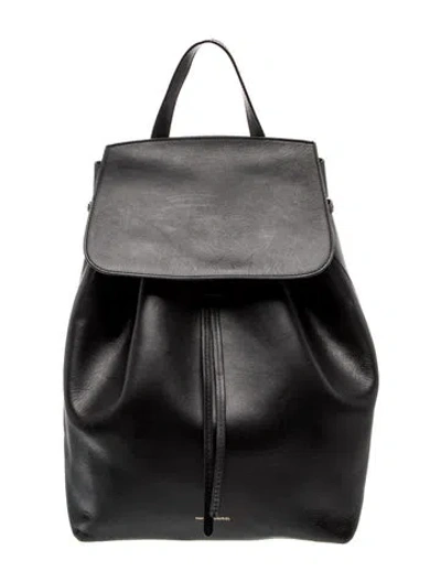 Pre-owned Mansur Gavriel Leather Backpack In Black
