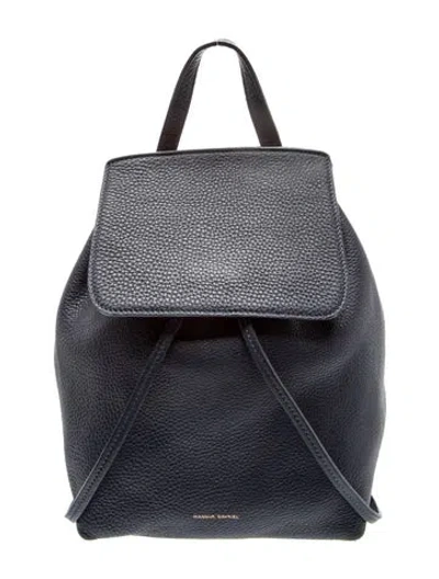 Pre-owned Mansur Gavriel Leather Backpack In Black