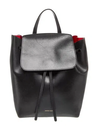 Pre-owned Mansur Gavriel Leather Backpack In Black