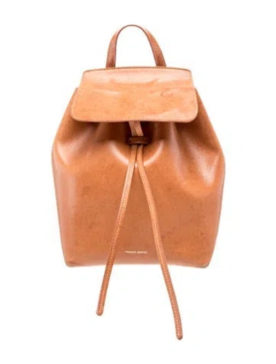 Pre-owned Mansur Gavriel Leather Backpack In Brown
