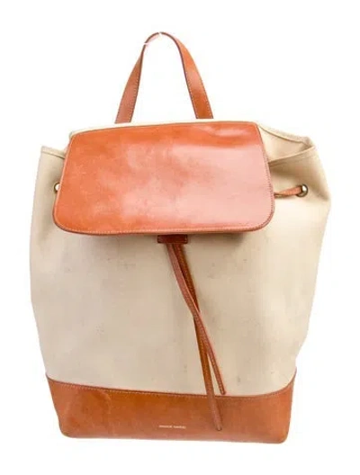 Pre-owned Mansur Gavriel Leather Backpack In Brown