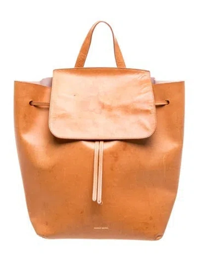 Pre-owned Mansur Gavriel Leather Backpack In Brown