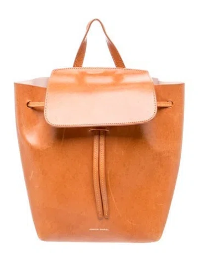 Pre-owned Mansur Gavriel Leather Backpack In Brown