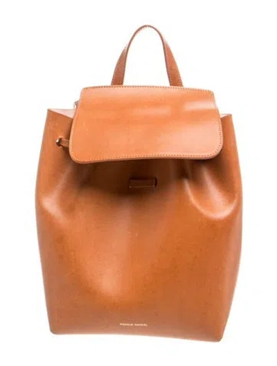 Pre-owned Mansur Gavriel Leather Backpack In Brown