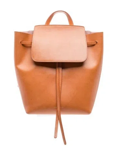 Pre-owned Mansur Gavriel Leather Backpack In Neutral