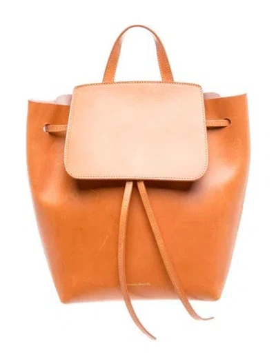 Pre-owned Mansur Gavriel Leather Backpack In Neutrals