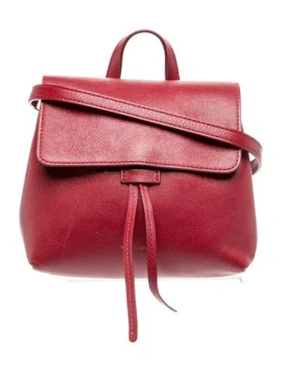 Pre-owned Mansur Gavriel Leather Backpack In Red