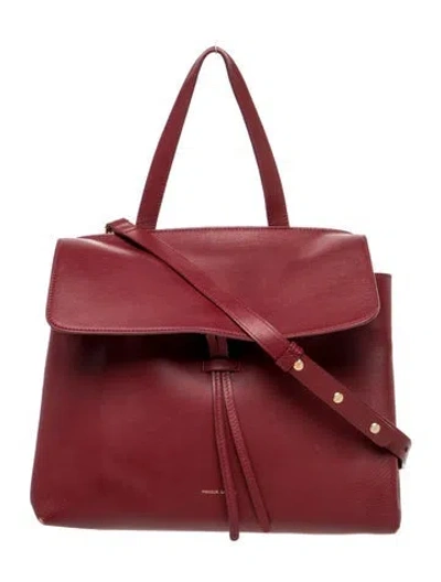 Pre-owned Mansur Gavriel Leather Backpack In Red