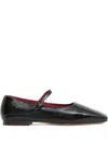 Mansur Gavriel Leather Ballerina Shoes In Black