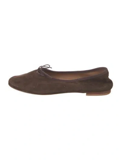 Pre-owned Mansur Gavriel Leather Ballet Flats In Brown
