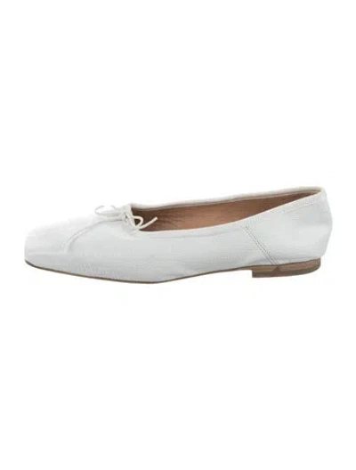 Pre-owned Mansur Gavriel Leather Ballet Flats In Neutral