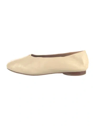 Pre-owned Mansur Gavriel Leather Ballet Flats In Neutrals