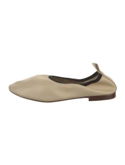 Pre-owned Mansur Gavriel Leather Ballet Flats In Neutrals