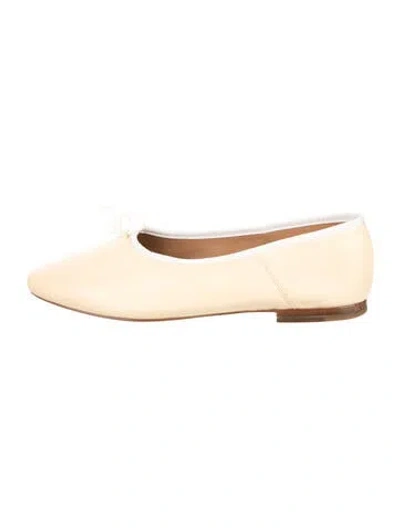 Pre-owned Mansur Gavriel Leather Ballet Flats In Yellow
