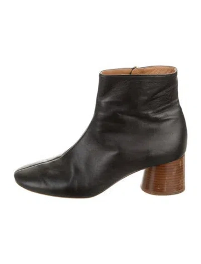 Pre-owned Mansur Gavriel Leather Boots In Black