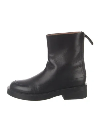 Pre-owned Mansur Gavriel Leather Boots In Black