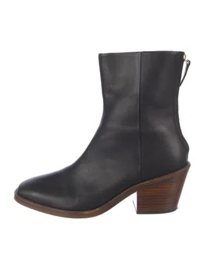 Pre-owned Mansur Gavriel Leather Boots In Black