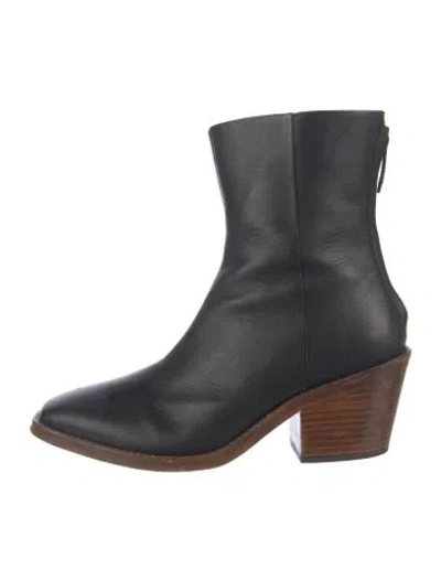 Pre-owned Mansur Gavriel Leather Boots In Black