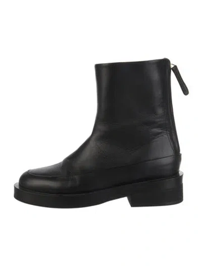Pre-owned Mansur Gavriel Leather Boots In Black