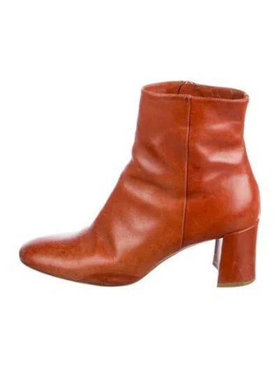 Pre-owned Mansur Gavriel Leather Boots In Brown