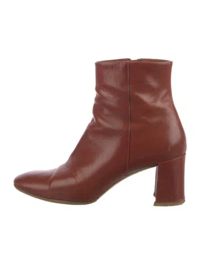 Pre-owned Mansur Gavriel Leather Boots In Brown