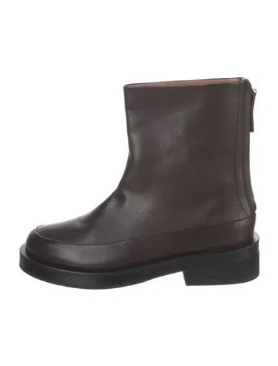 Pre-owned Mansur Gavriel Leather Boots In Brown
