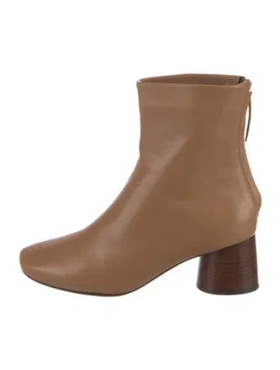 Pre-owned Mansur Gavriel Leather Boots In Neutral