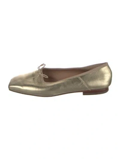 Pre-owned Mansur Gavriel Leather Bow Accents Ballet Flats In Multicolor