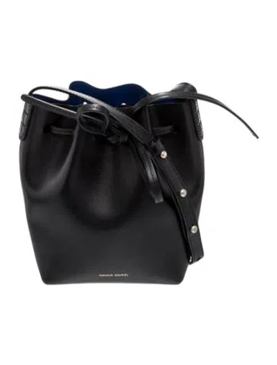 Pre-owned Mansur Gavriel Leather Bucket Bag In Black