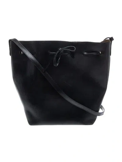 Pre-owned Mansur Gavriel Leather Bucket Bag In Black