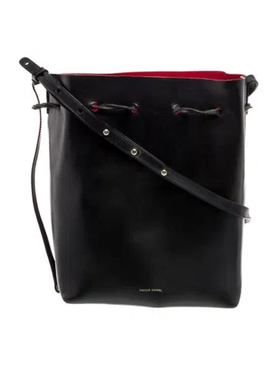 Pre-owned Mansur Gavriel Leather Bucket Bag In Black