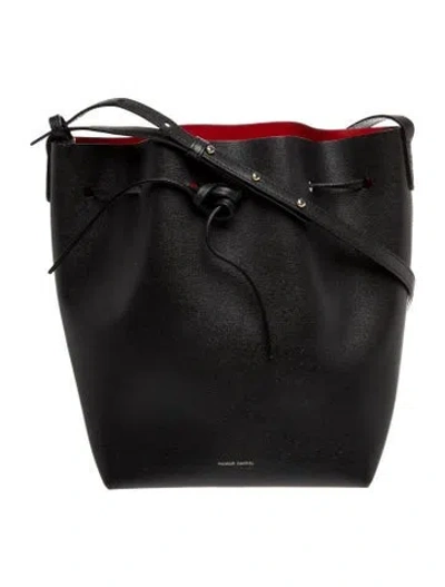Pre-owned Mansur Gavriel Leather Bucket Bag In Black