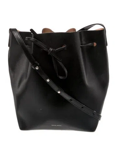 Pre-owned Mansur Gavriel Leather Bucket Bag In Black