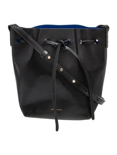 Pre-owned Mansur Gavriel Leather Bucket Bag In Black
