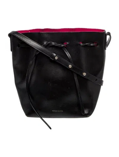 Pre-owned Mansur Gavriel Leather Bucket Bag In Black