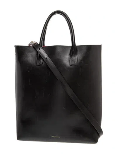 Pre-owned Mansur Gavriel Leather Bucket Bag In Black