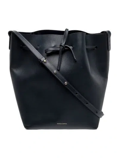 Pre-owned Mansur Gavriel Leather Bucket Bag In Blue
