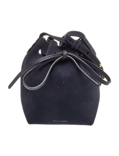 Pre-owned Mansur Gavriel Leather Bucket Bag In Blue