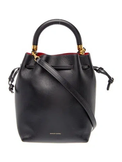 Pre-owned Mansur Gavriel Leather Bucket Bag In Blue