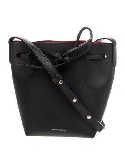 Pre-owned Mansur Gavriel Leather Bucket Bag In Blue