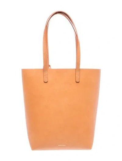 Pre-owned Mansur Gavriel Leather Bucket Bag In Brown