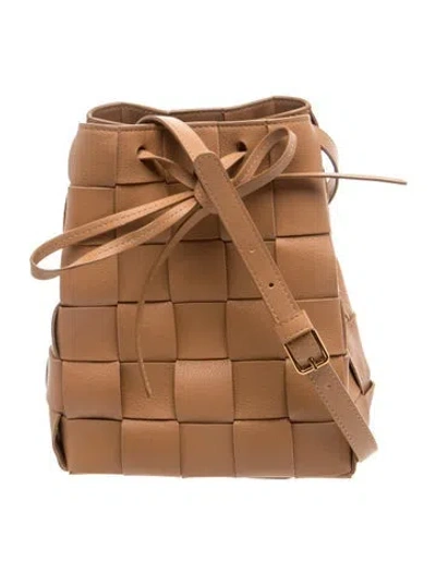 Pre-owned Mansur Gavriel Leather Bucket Bag In Brown