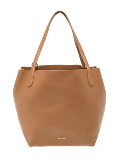 Pre-owned Mansur Gavriel Leather Bucket Bag In Brown